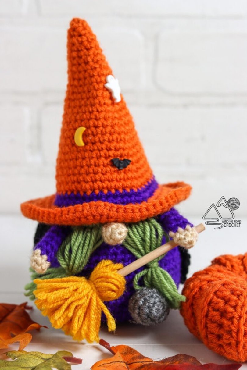 crochet witch gnome halloween 