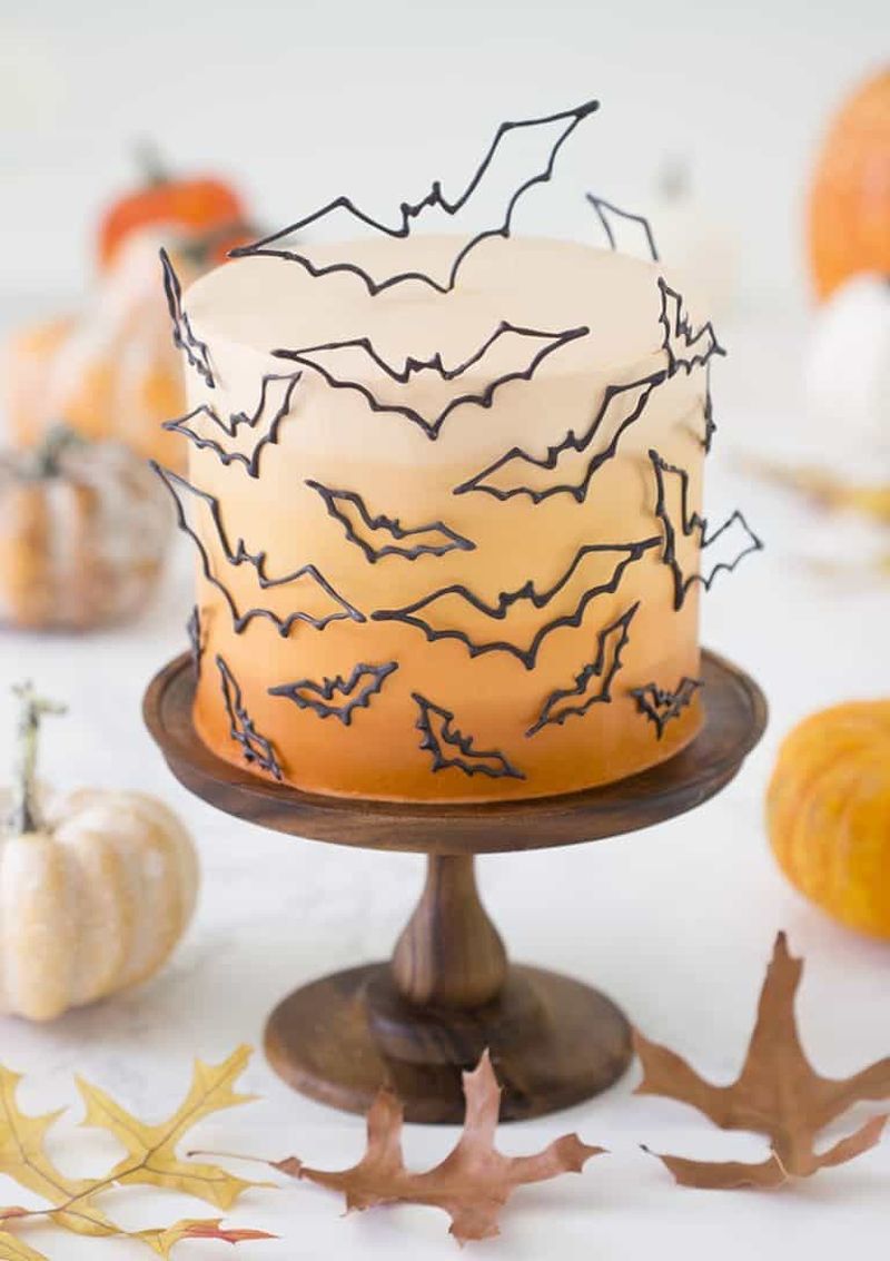 Bat Halloween Cake