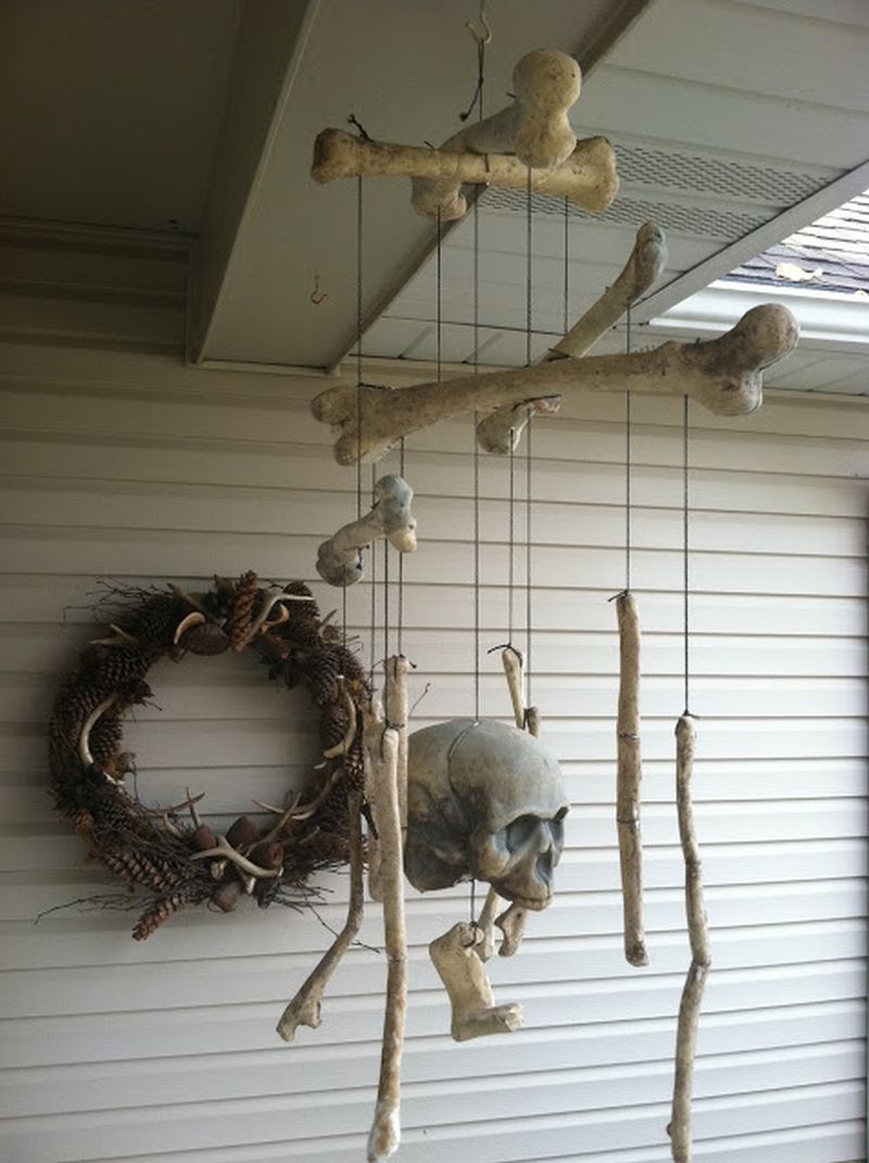 Bone Mobile DIY outdoor Halloween decoration