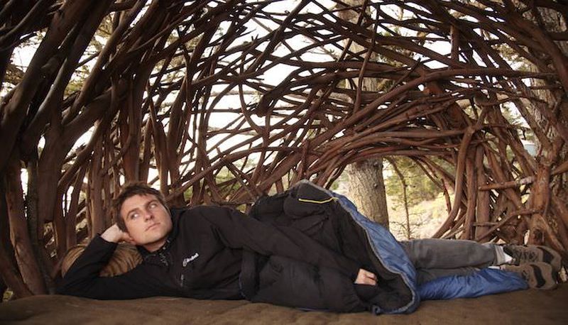 Human Nest on a Tree at Treebones Resort, Big Sur, USA