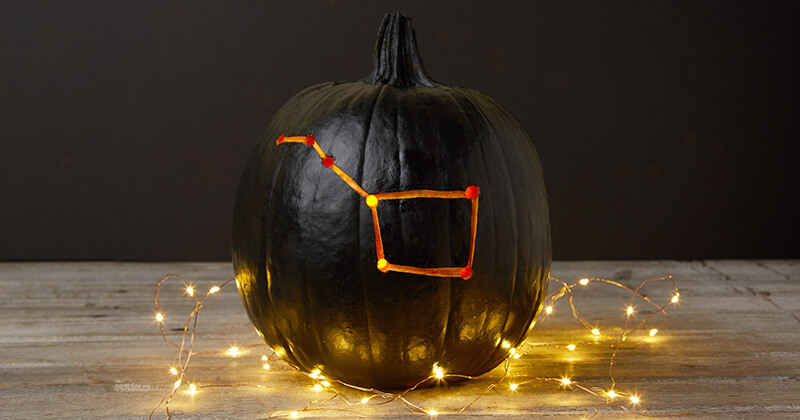 DIY Constellation Pumpkin carving halloween 