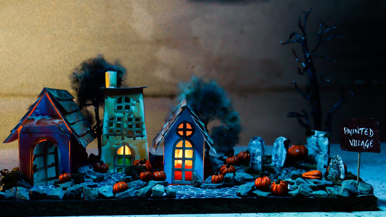 Haunted Village halloween crafts for adults 