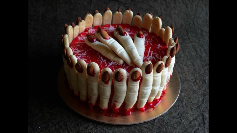 Sliced Finger Halloween cake ideas