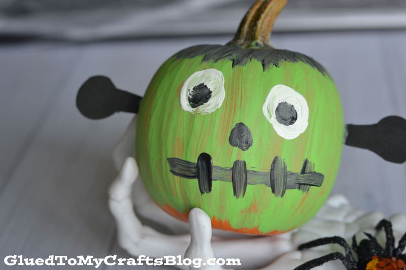 Frankenstein pumpkin painting 