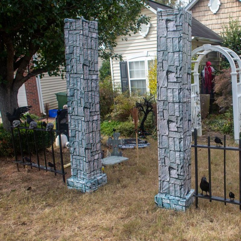 Halloween Cemetery Pillars
