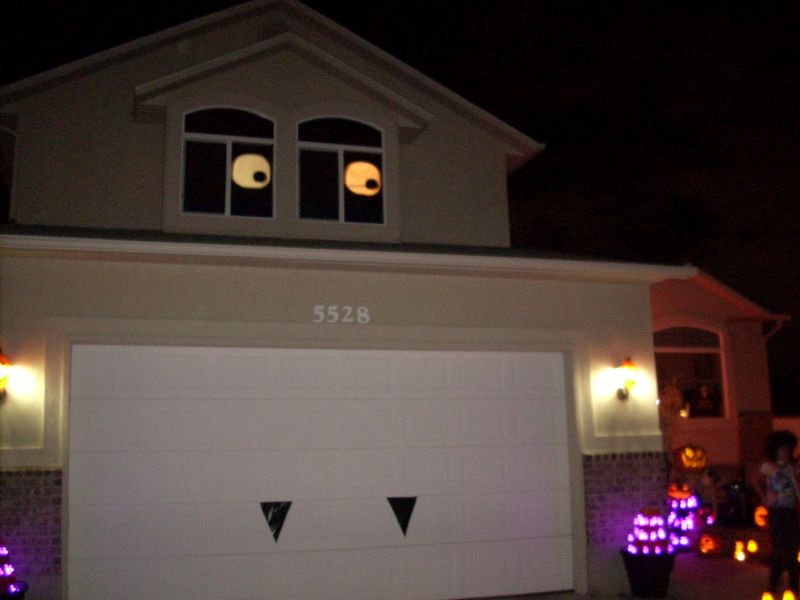 Lighted Eyes for Halloween Gable Window decor  