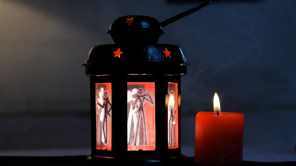 Jack Skellington Halloween Tealight Holder Lantern - featured