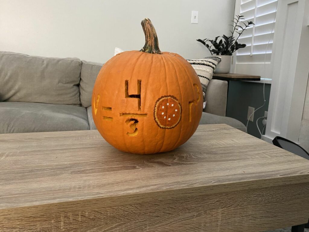 math pun pumpkin carving idea 