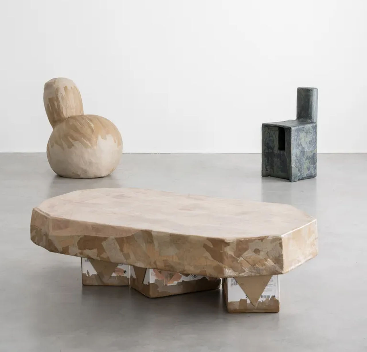 Max Lamb’s Cardboard Furniture Collection-low coffee table