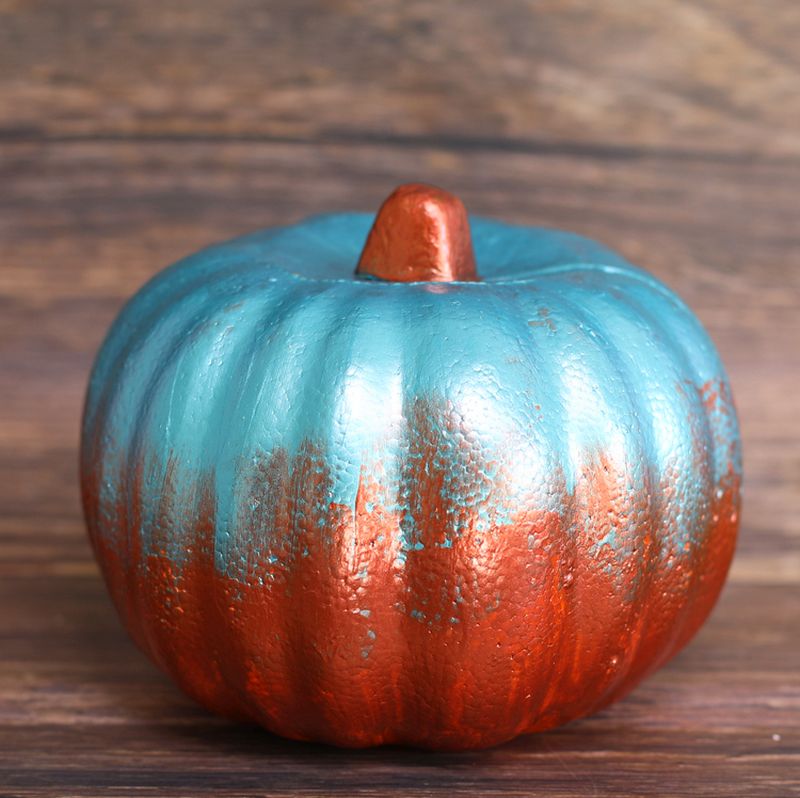 Mettalic painted pumpkin