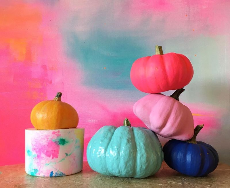Painted mini pumpkins