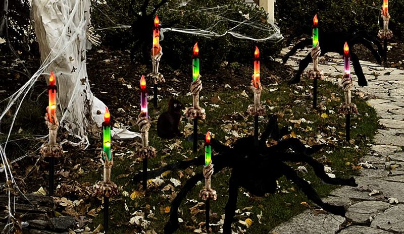 Skeleton hand candle stake lights