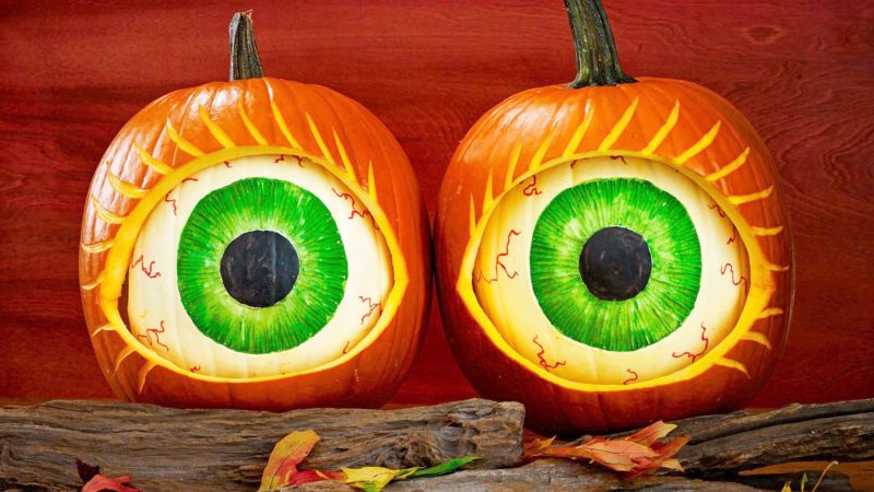 spooky eye Pumpkin carving patterns 