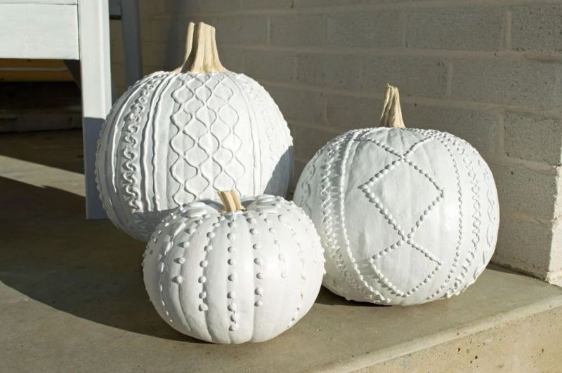 Textured Pumpkins for Halloween