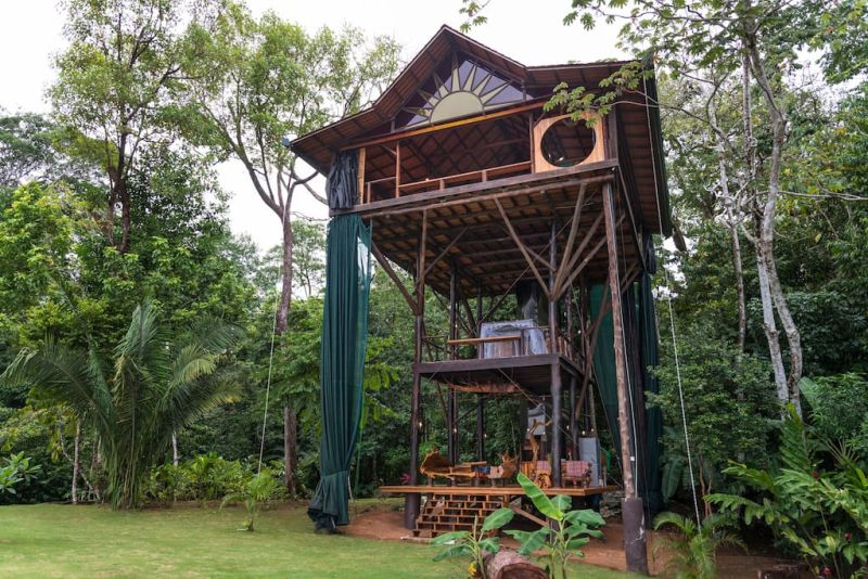 Three story treehouse rental in Matapalo, Costa Rica