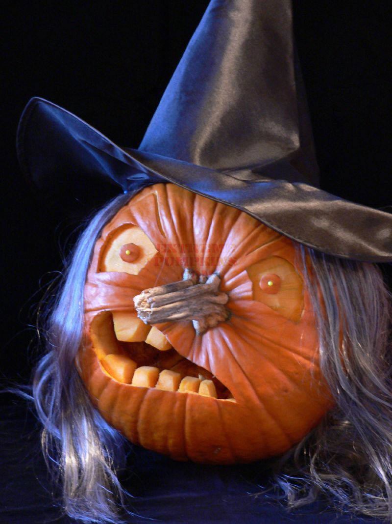 Witch Pumpkin carving halloween 