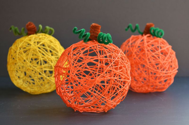 Yarn Pumpkin halloween 