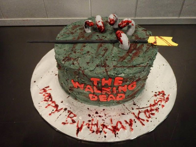 zombie cake for Halloween 